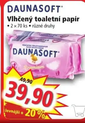 Norma DAUNASOFT Vlhčený toaletní papír nabídka