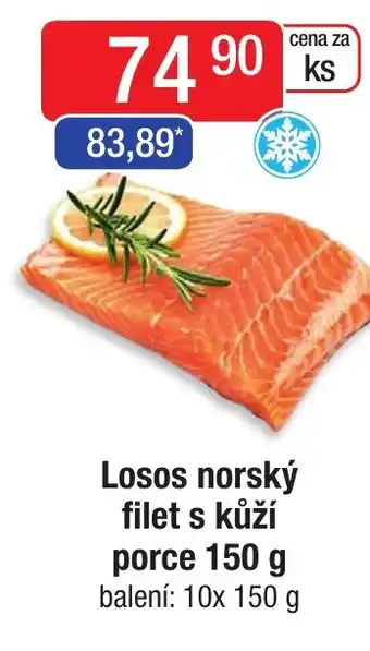 Qanto Losos norský filet s kůží porce 150 g nabídka