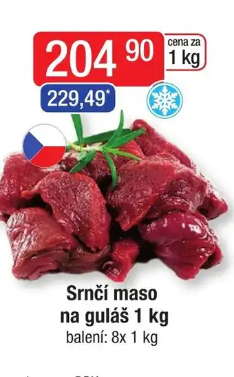 Qanto Srnčí maso na guláš 1 kg nabídka