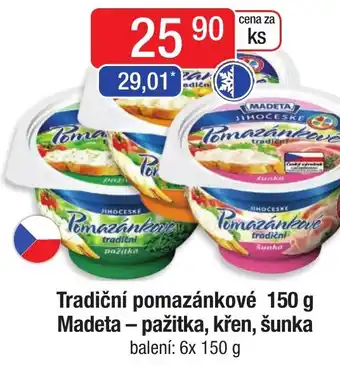 Qanto Tradiční pomazánkové 150 g Madeta - pažitka, křen, šunka nabídka