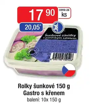 Qanto Rolky šunkové 150 g Gastro s křenem nabídka