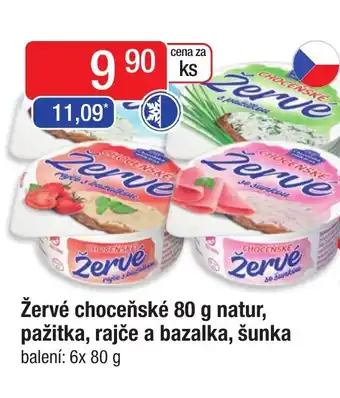 Qanto Žervé choceňské 80 g natur, pažitka, rajče a bazalka, šunka nabídka