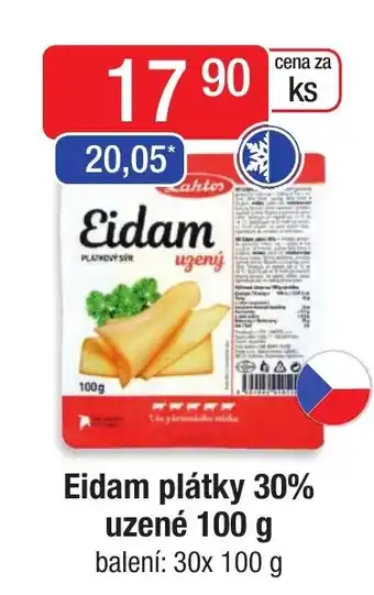Qanto Eidam plátky 30% uzené 100 g nabídka