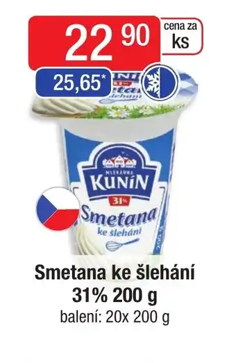Qanto Smetana ke šlehání 31% 200 g nabídka