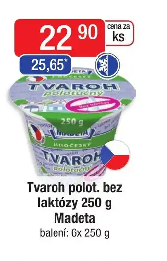 Qanto Tvaroh polot. bez laktózy 250 g Madeta nabídka