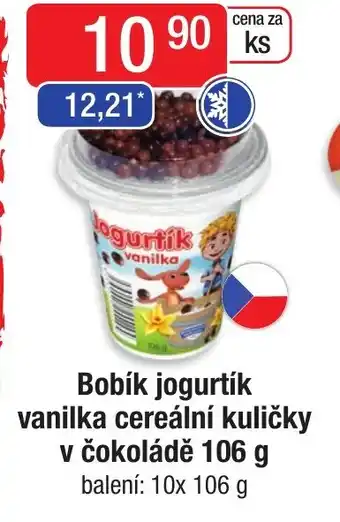 Qanto Bobík jogurtík vanilka cereální kuličky v čokoládě 106 g nabídka