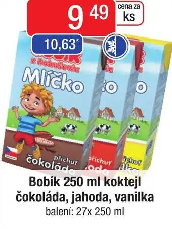 Qanto Bobík 250 ml koktejl čokoláda, jahoda, vanilka nabídka