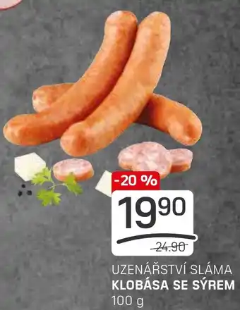 Flop UZENÁŘSTVÍ SLÁMA KLOBÁSA SE SÝREM 100 g nabídka