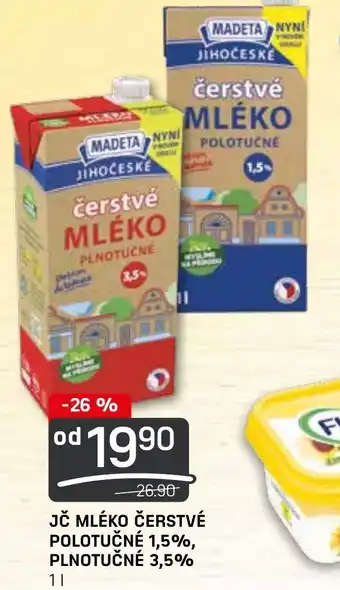 Flop JČ MLÉKO ČERSTVÉ POLOTUČNÉ 1,5%, PLNOTUČNÉ 3,5% nabídka