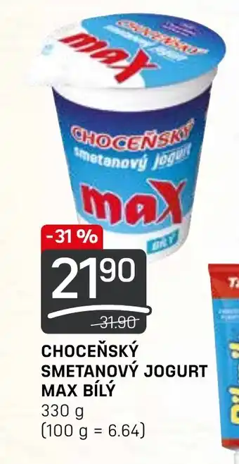 Flop CHOCEŇSKÝ SMETANOVÝ JOGURT MAX BÍLÝ nabídka