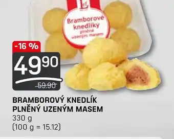 Flop BRAMBOROVÝ KNEDLÍK PLNĚNÝ UZENÝM MASEM 330 g nabídka