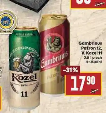 Billa Pivo velkopopovický kozel 11 nabídka