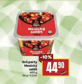 Billa Grill party mexický salát nabídka