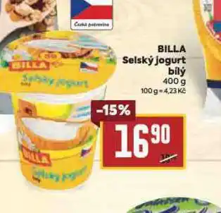 Billa Billa selský jogurt bílý nabídka