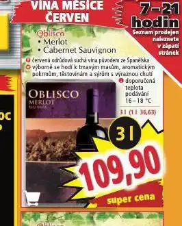 Norma Oblisco merlot nabídka