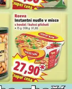 Norma Reeva instantní nudle v misce nabídka