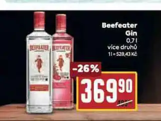 Billa Beefeater gin nabídka