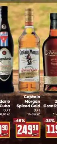 Billa Captain morgan spiced gold nabídka