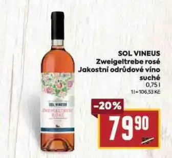 Billa Sol vineus zweigeltrebe rosé nabídka