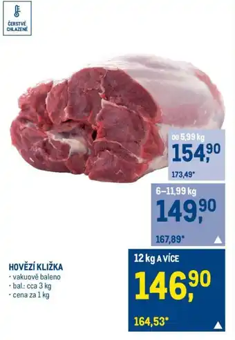 Makro HOVĚZÍ KLIŽKA nabídka