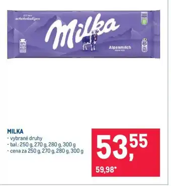Makro MILKA nabídka