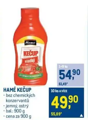 Makro HAMÉ KEČUP nabídka