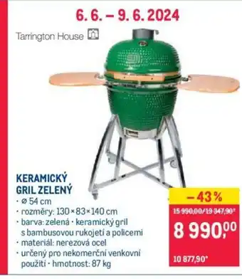 Makro KERAMICKÝ GRIL ZELENÝ nabídka