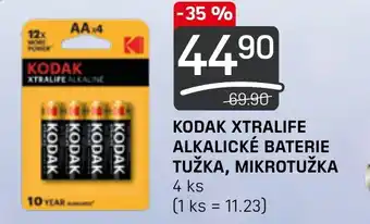 Flop KODAK XTRALIFE ALKALICKÉ BATERIE TUŽKA, MIKROTUŽKA nabídka