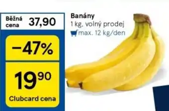 Tesco Banány nabídka
