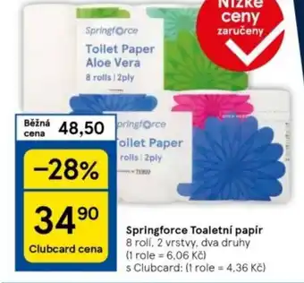 Tesco Springforce Toaletní papír nabídka