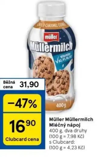 Tesco Müller Müllermilch Mléčný nápoj nabídka