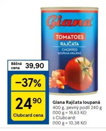 Tesco Giana Rajčata loupaná nabídka