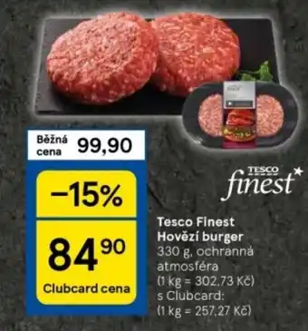 Tesco Tesco Finest Hovězí burger nabídka