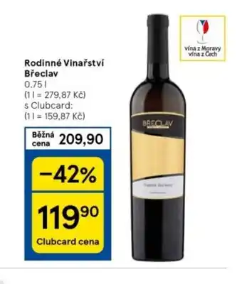 Tesco Rodinné Vinařství Břeclav nabídka