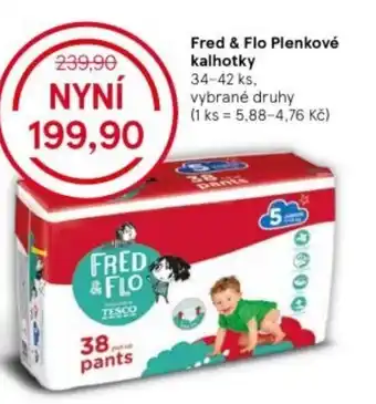 Tesco Fred & Flo Plenkové kalhotky nabídka