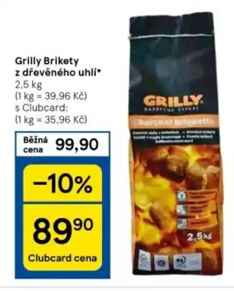 Tesco Grilly Brikety z dřevěného uhlí nabídka