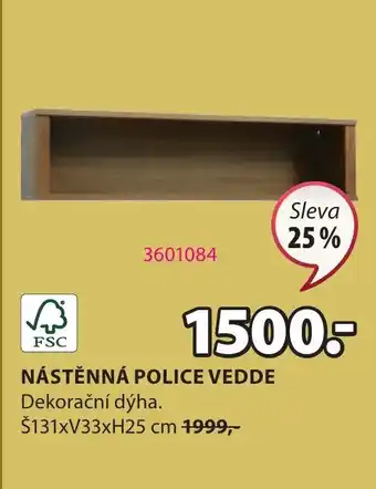 JYSK NÁSTĚNNÁ POLICE VEDDE nabídka