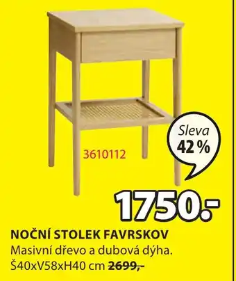 JYSK NOČNÍ STOLEK FAVRSKOV nabídka