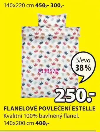 JYSK FLANELOVÉ POVLEČENÍ ESTELLE nabídka