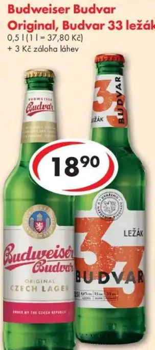 CBA Budweiser Budvar Original, Budvar 33 ležák nabídka