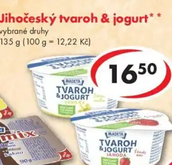 CBA Jihočeský tvaroh & jogurt nabídka