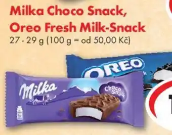 CBA Milka Choco Snack, Oreo Fresh Milk-Snack nabídka