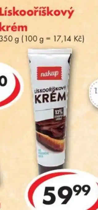 CBA Lískooříškový krém nabídka