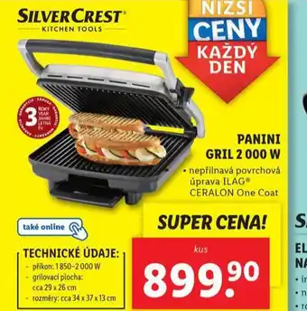 Lidl Panini gril 2000 w nabídka