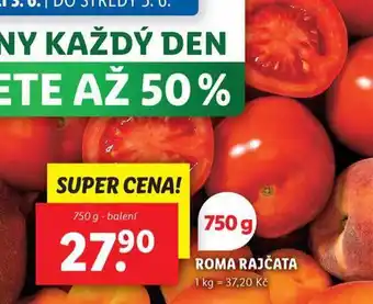 Lidl Roma rajčata nabídka