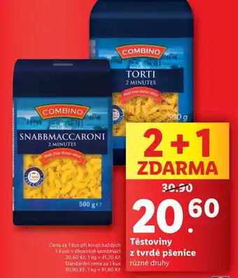 Lidl Těstoviny z tvrdé pšenice nabídka