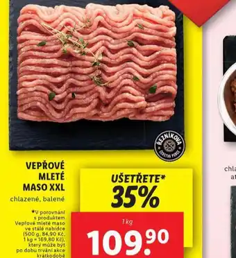 Lidl Vepřové mleté maso xxl nabídka