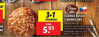 Lidl Sladká bulka s mandlemi nabídka