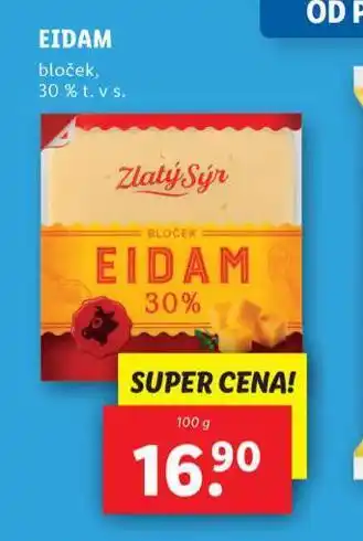 Lidl Eidam bloček 30% nabídka