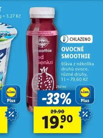 Lidl Ovocné smoothie nabídka
